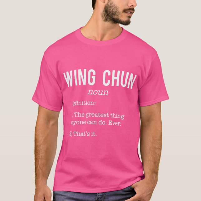 Camiseta Wing Chun Engraçado Definição Humor. Kung Fu Lover (Frente)