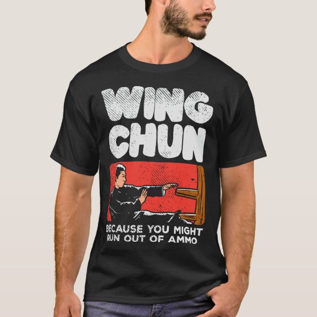 Camiseta Wing Chun Fighter Chinese Martirizal Arts Cotação (Frente)