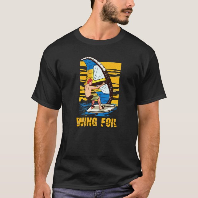 Camiseta Wing Foil Wing Surfing Wind Surf Ocean Wind Surfi (Frente)
