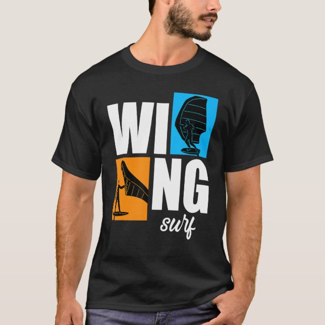 Camiseta Wing Surf Wingfoil Wingsurf Retro (Frente)