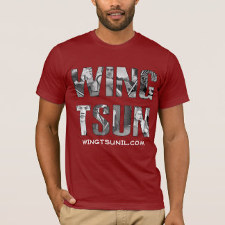Camiseta Wing Tsun Illinois Red Tee com preenchimento de ba