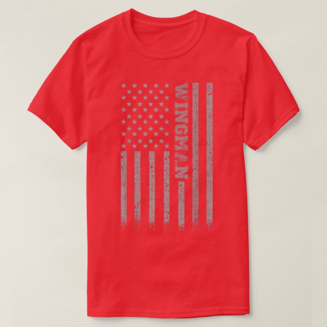 Camiseta Wingman American Flag (Frente do Design)