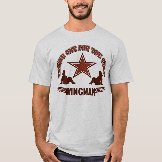 Camiseta Wingman que toma um para a equipe (Frente)