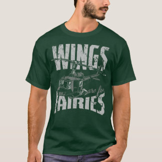 Camiseta Wings Are For Fairies Helicopter Aircraft Airplane