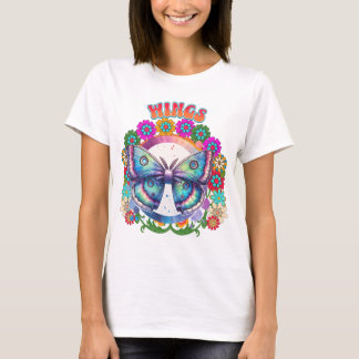 Camiseta Wings Psychedelic Butterfly Floral Fram