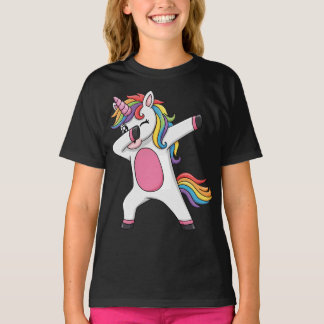 Camiseta Winking Rainbow Dabbing Unicorn