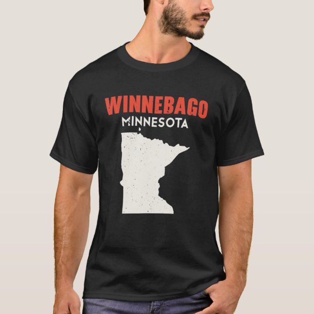 Camiseta Winnebago Minnesota EUA Estado América Viagem Minn (Frente)