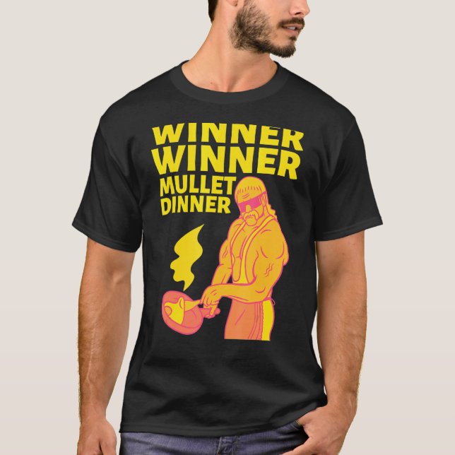 Camiseta Winner Winner Mullet Dinner Party In The Back  2 (Frente)
