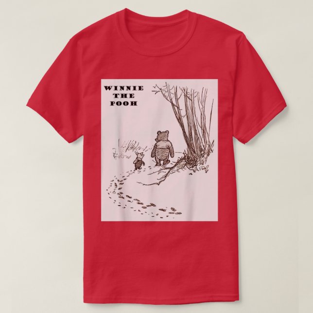 Camiseta Winnie Bear e Pig 1926 (Frente do Design)
