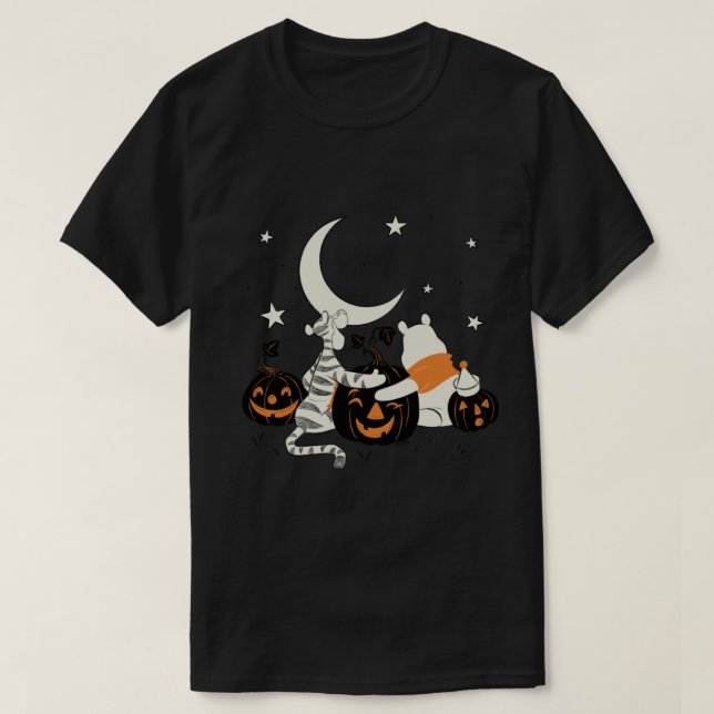 Camiseta Winnie the Pooh Halloween Tigger and Pooh Pumpkin (Frente do Design)