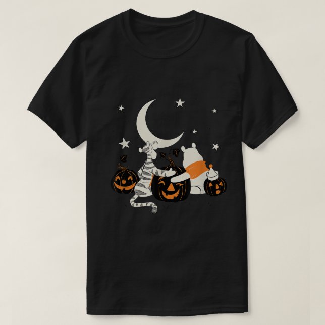 Camiseta Winnie the Pooh Halloween Tigger and Pooh Pumpkin (Frente do Design)