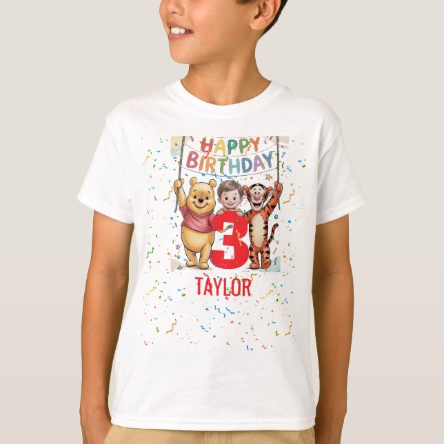 Camiseta Winnie the Pooh | Happy Birthday (Frente)