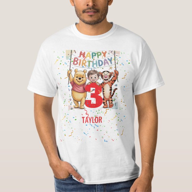 Camiseta Winnie the Pooh | Happy Birthday (Frente)