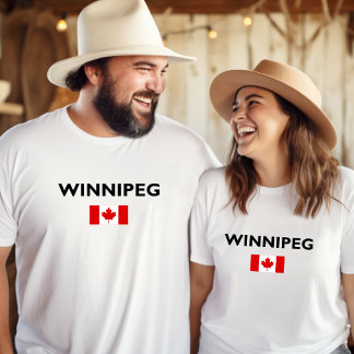 Camiseta Winnipeg Canadá Bandeira Canadense Cor-Clara