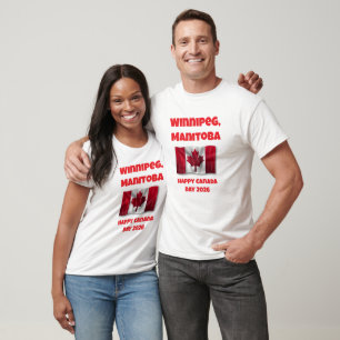 Camiseta Winnipeg Feliz Dia do Canadá