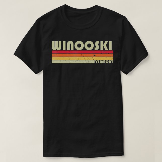 Camiseta WINOSKI VT VERMONT Funny City Home Raízes do Prese (Frente do Design)