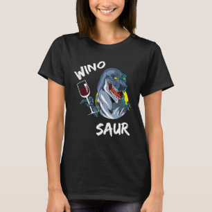 Camiseta Winossauro Dinossauro Vinho Bebendo Vinho Vinho Di