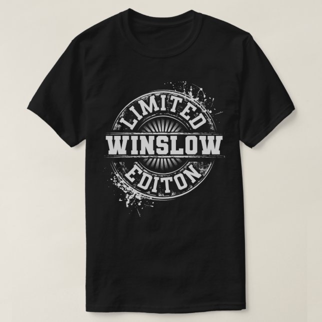 Camiseta WINSLOW Funny Surname Family Tree Birthday Reunião (Frente do Design)