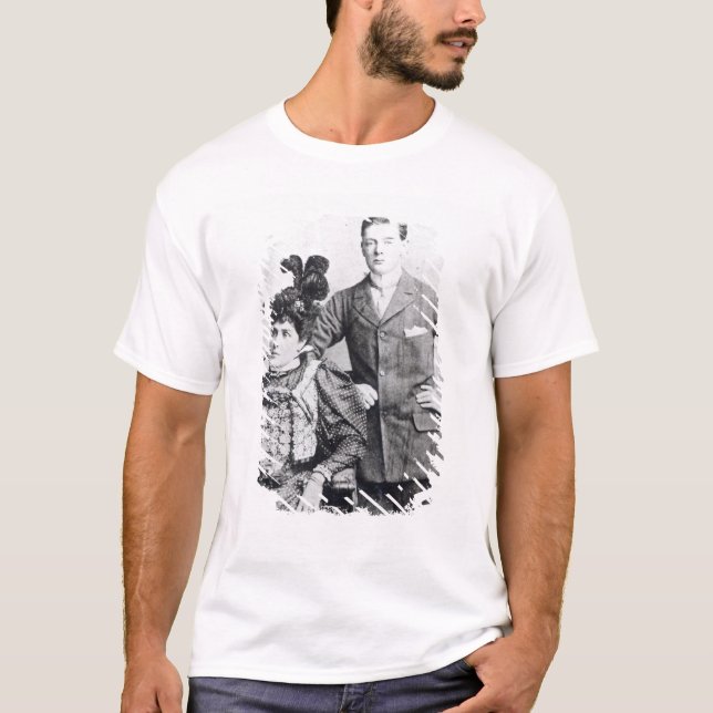 Camiseta Winston Churchill com seu mãe 2 (Frente)