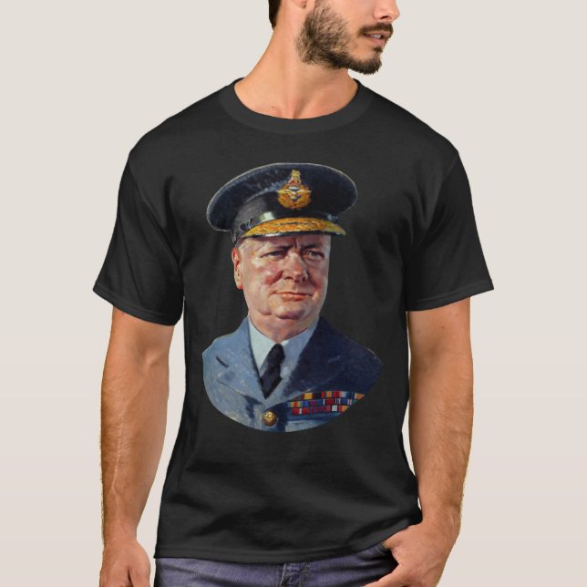 Camiseta Winston Churchill Em Forma Uniforme (Frente)