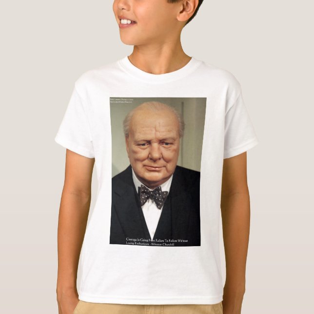 Camiseta Winston Churchill Falhas Dons de Cota de Sabedoria (Frente)