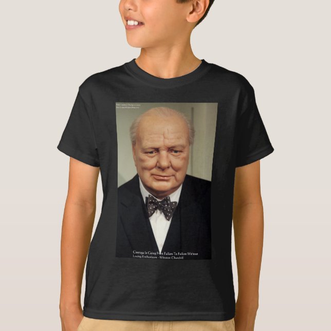 Camiseta Winston Churchill Falhas Dons de Cota de Sabedoria (Frente)