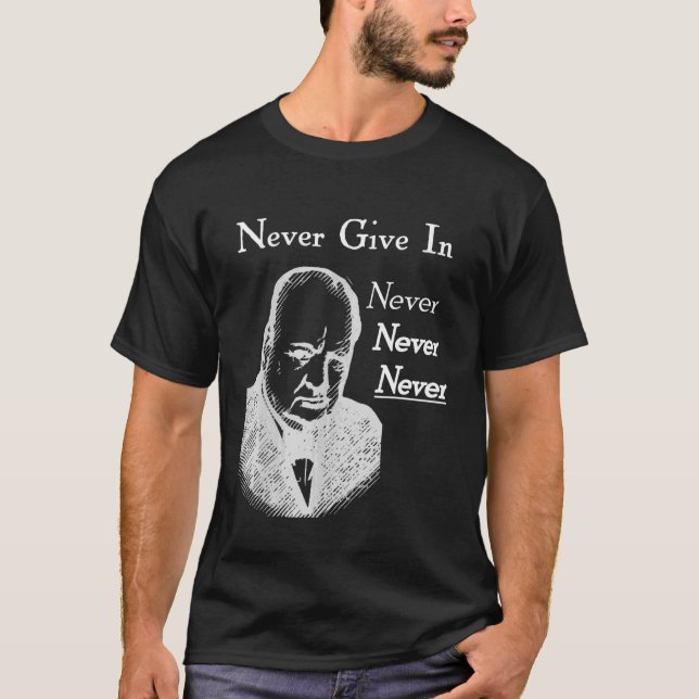 Camiseta Winston Churchill Nunca Cede (Frente)