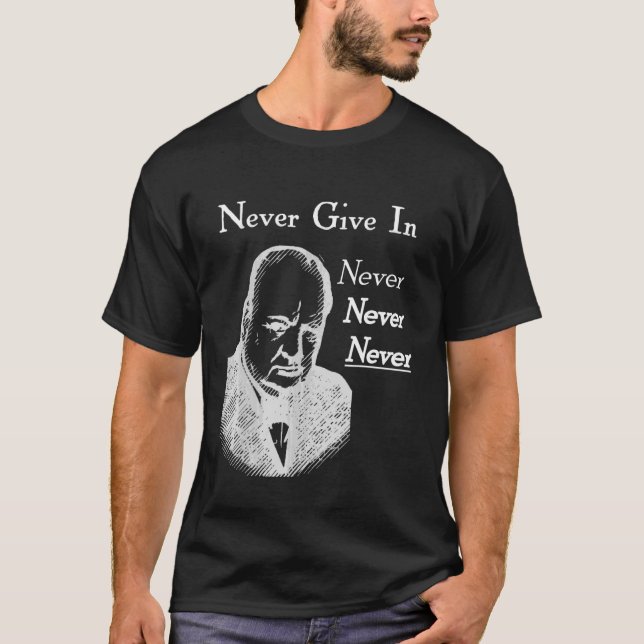 Camiseta Winston Churchill Nunca Cede (Frente)