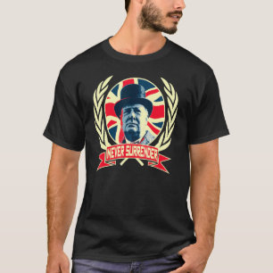 Camiseta Winston Churchill Nunca Se Rende Orgulho Britânico