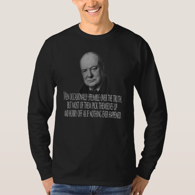 Camiseta Winston Churchill Ocasionalmente Se Debruça Sobre  (Frente)