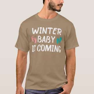 Camiseta Winter Baby Está Chegando Engraçado Anúncio De Gra