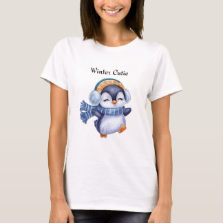 Camiseta Winter Cutie | Cute Penguin Winter T-Shirt