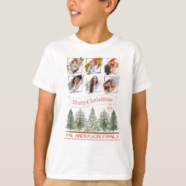 Camiseta Winter Pine Tree Family Photo Matching Christmas