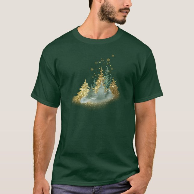 Camiseta Winter Pine Tree Nature Style T-Shirt (Frente)