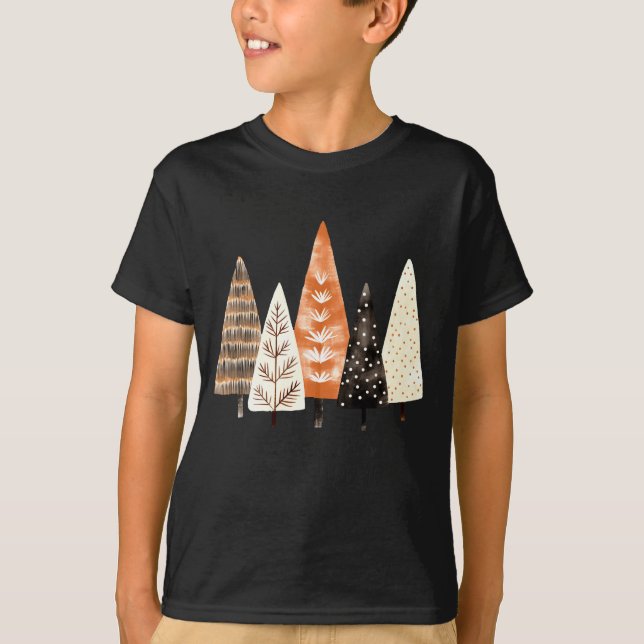 Camiseta Winter Season Simple Ne Trees  (Frente)