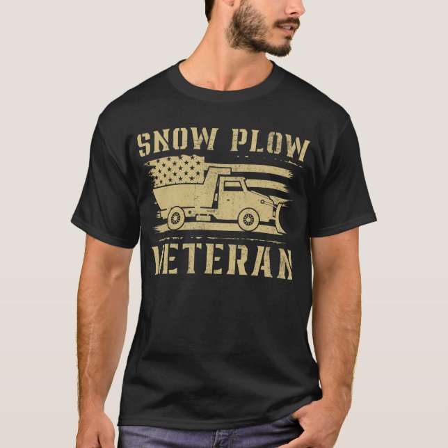 Camiseta Winter Service Snow PLOW Veteran Retired Funny (Frente)