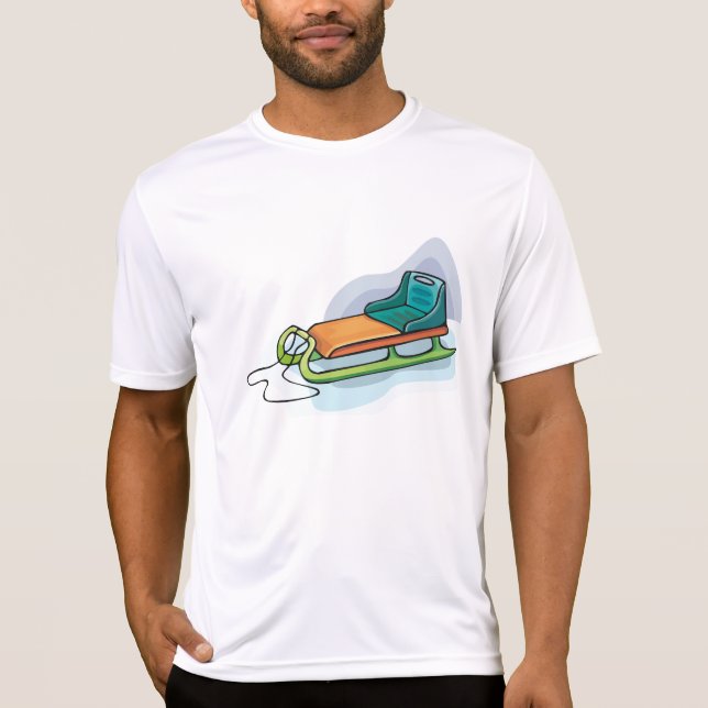 Camiseta Winter Sled Fun Snow Sledge (Frente)