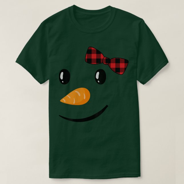 Camiseta Winter Snowman Face (Frente do Design)