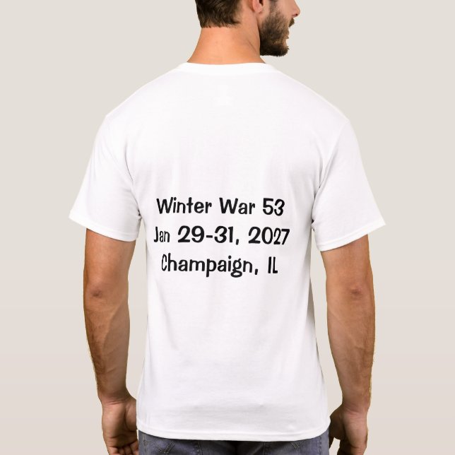Camiseta Winter War Snowflake & Shield T-Shirt (Verso)