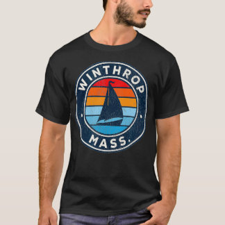 Camiseta Winthrop Massachusetts MÃE Vintage Sailboat Retro