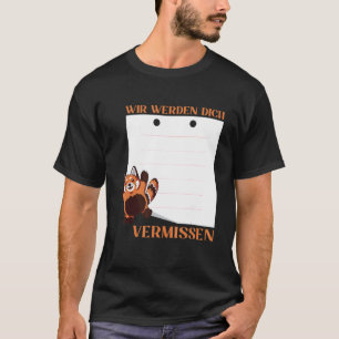 Camiseta Wir Werden Dich Vermissen Farewell com Assinatura