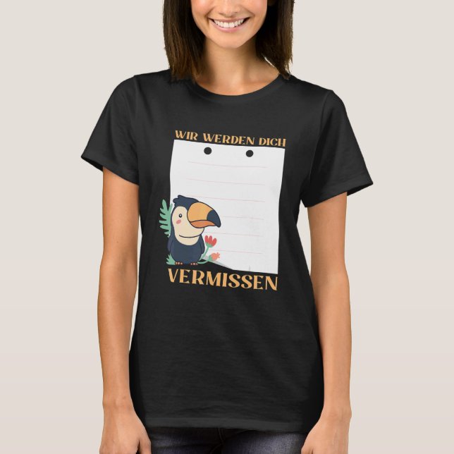 Camiseta Wir Werden Dich Vermissen Friends Farewell with Si (Frente)