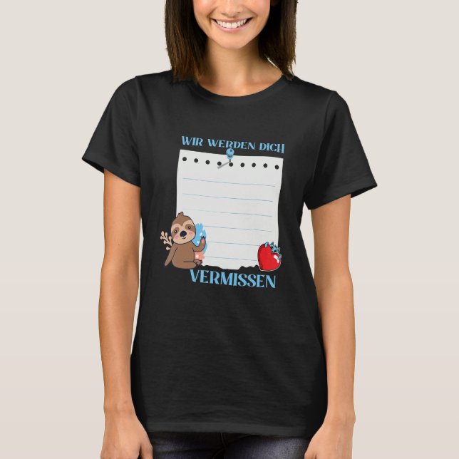 Camiseta Wir Werden Dich Vermissen Friends Farewell with Si (Frente)