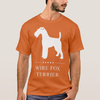 Camiseta Wire Fo Terrier Dog White Silhouette Premium 