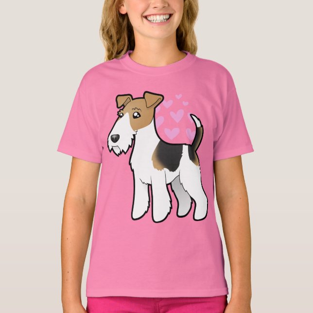 Camiseta Wire Fox Terrier Love (Frente)