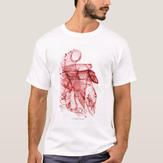 Camiseta Wireframe de Digitas do coração humano