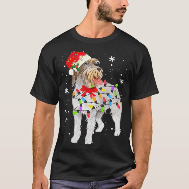 Camiseta Wirehaired Pointing Griffon Dog Natal Mãe (Frente)