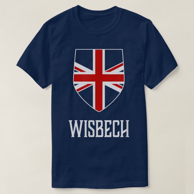 Camiseta Wisbech, Inglaterra - União Britânica Jack UK (Frente do Design)