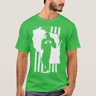 Camiseta Wisconsin American Flag