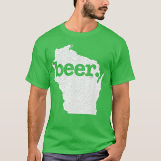 Camiseta Wisconsin Beer Home State Love angustiado